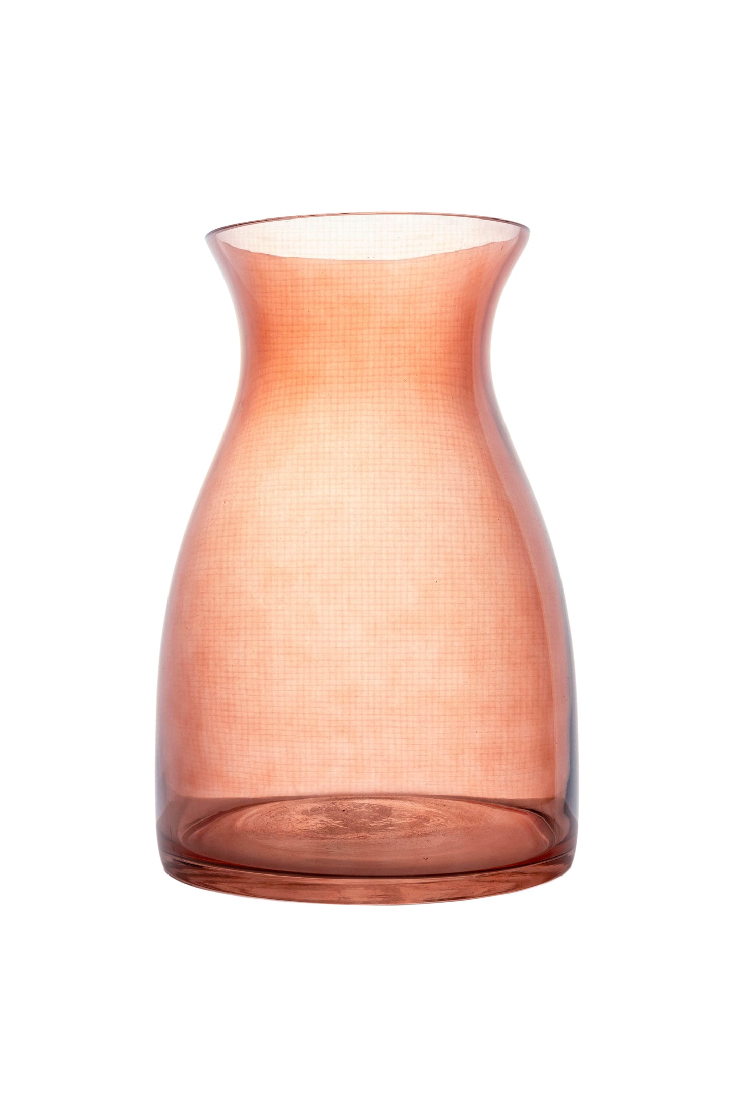 10 Inch Pink Belly Glass Vase 5W x 10H -- 6 Per Case