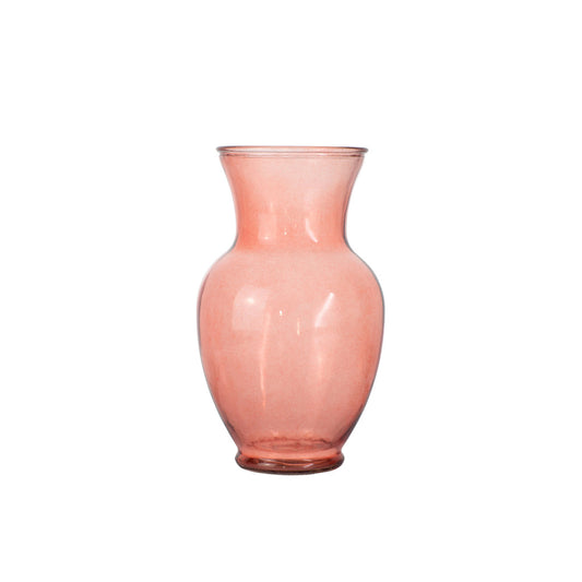 11 Inch Pale Pink Belly Glass Vase 5W x 11H -- 6 Per Case