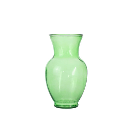 11 Inch Green Belly Glass Vase 5W x 11H -- 6 Per Case