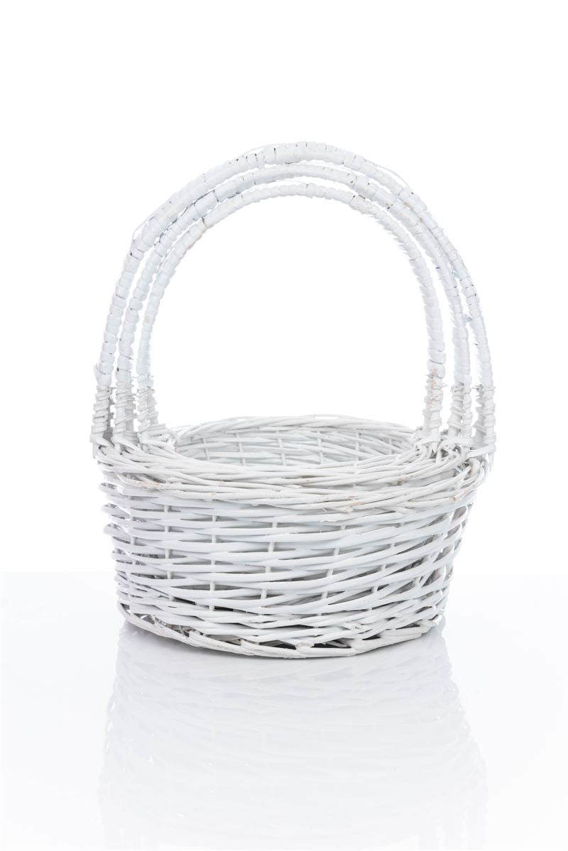 3-Piece Set White Willow Round Basket 13W x 5H -- 18 Per Case