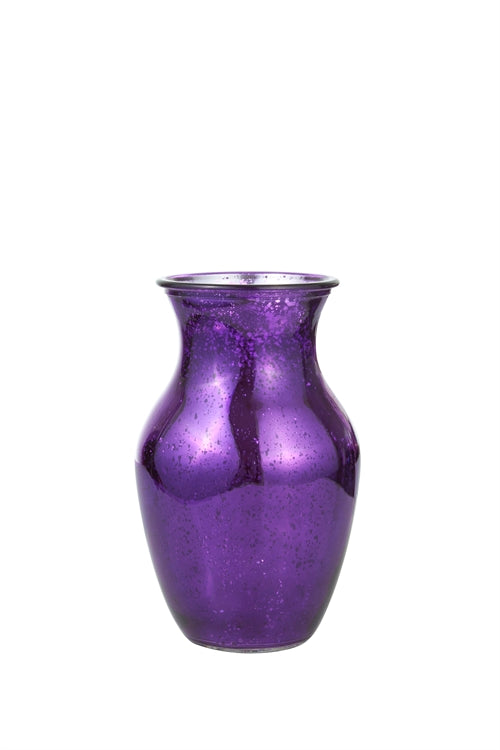 8 Inch Mercury Purple Ginger Glass Vase 5W x 8H -- 12 Per Case