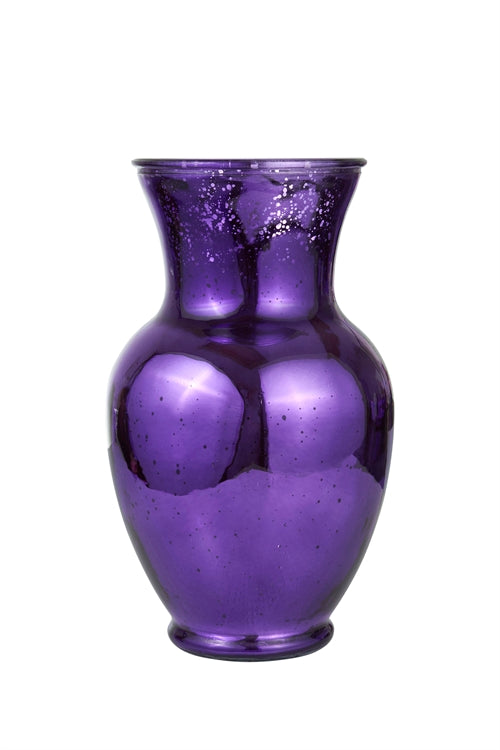 11 Inch Mercury Purple Ginger Glass Vase 5.25W x 11H -- 6 Per Case