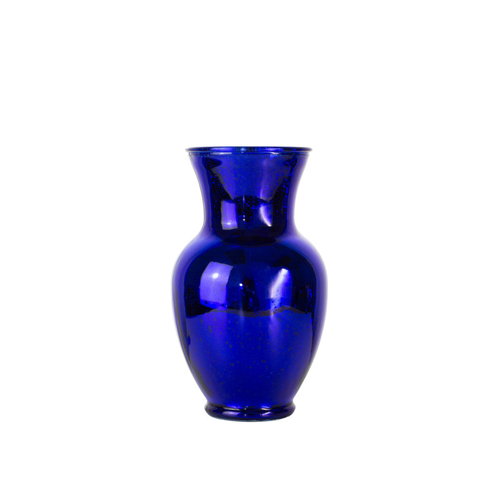 11 Inch Mercury Blue Ginger Glass Vase 5.25W X 11H -- 6 Per Case