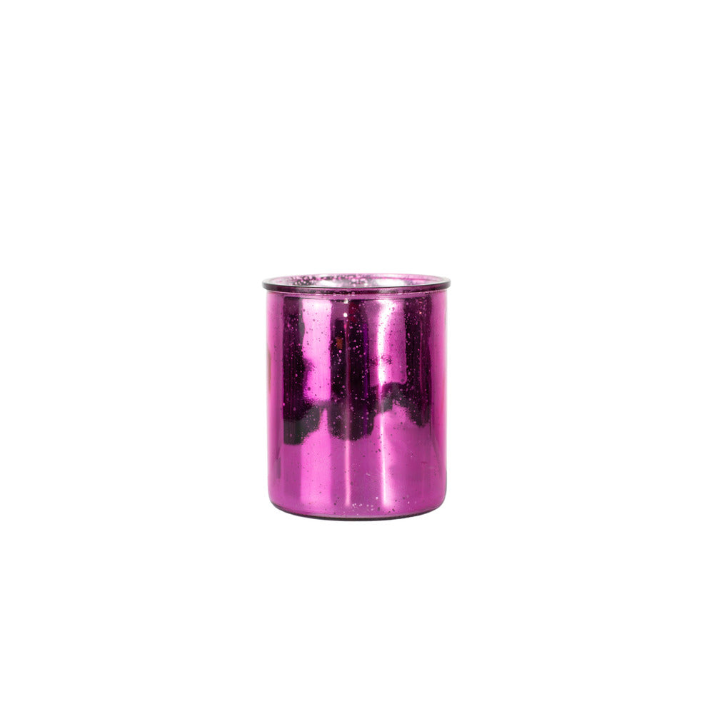 6 Inch Mercury Pink Cylinder Glass Vase 5W x 6H -- 12 Per Case