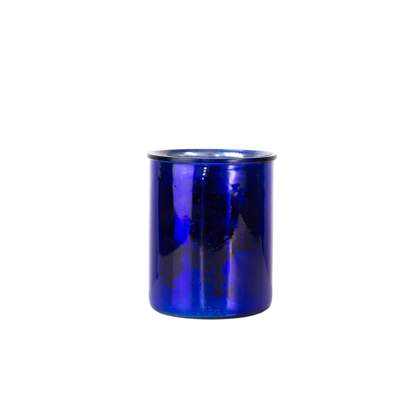 6 Inch Mercury Blue Cylinder Glass Vase 5W x 6H -- 12 Per Case