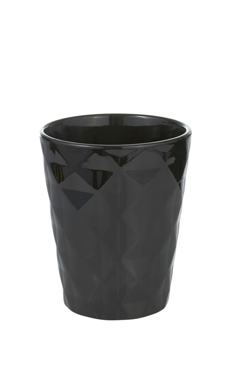 6 Inch Black Cylinder Ceramic Vase 5W x 6H -- 36 Per Case