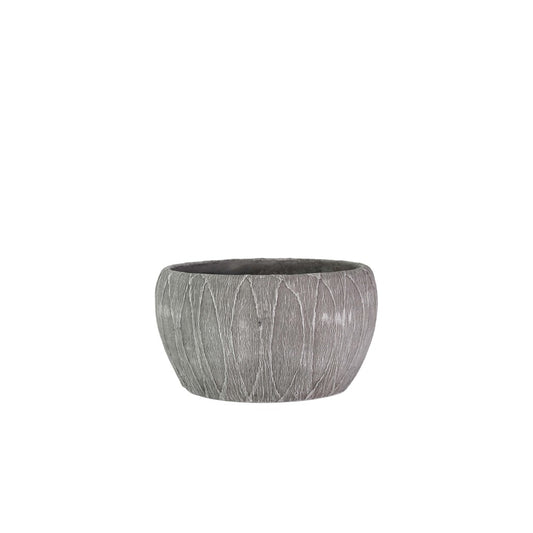 5.5 Inch Gray Bowl Cement Planter 10W x 5.5H -- 2 Per Case