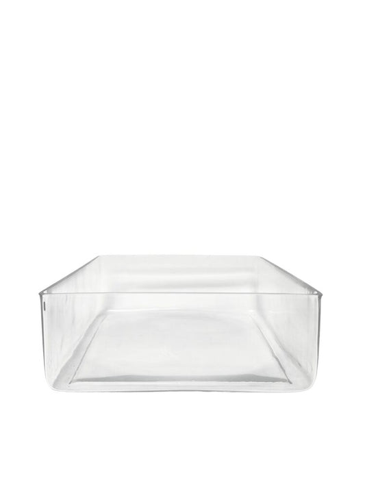 4 Inch Clear Square Glass Vase 12W x 12L x 12H -- 4 Per Case