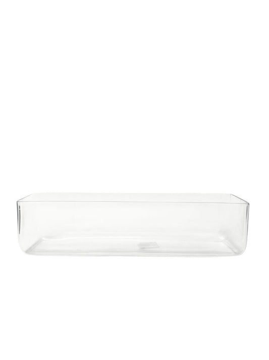 4 Inch Clear Rectangular Glass Vase 4W x 16L x 4H -- 6 Per Case