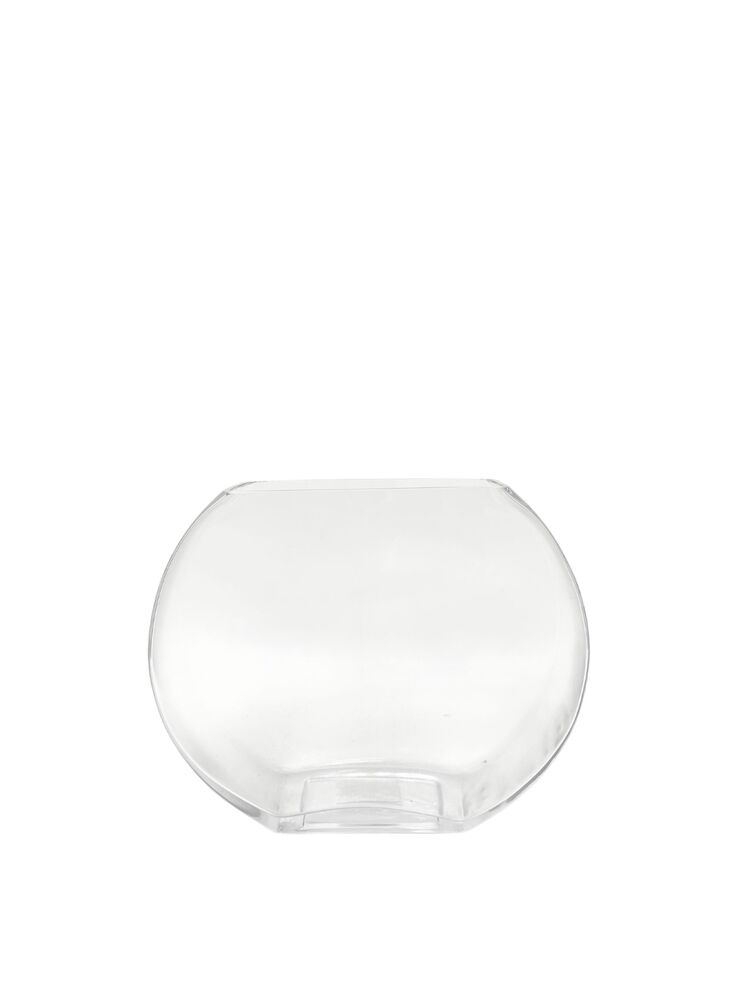 6.5 Inch Clear Flat Bowl Glass Vase 5W x 6.5H -- 24 Per Case