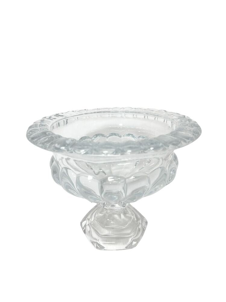 8.25 Inch Crystal Urn Pedestal Glass Vase 10.25W x 8.25H -- 4 Per Case