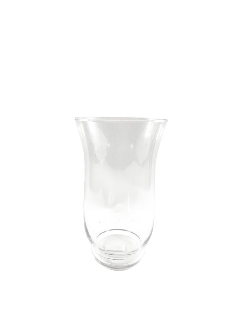 8 Inch Clear Hurricane Glass Vase 5.5W x 8H<br> -- 45 Per Case