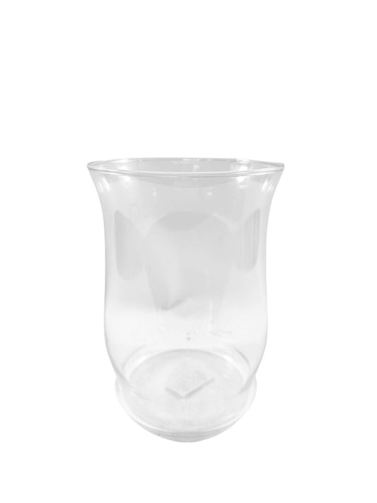 8 Inch Clear Hurricane Glass Vase 6W x 8H -- 36 Per Case