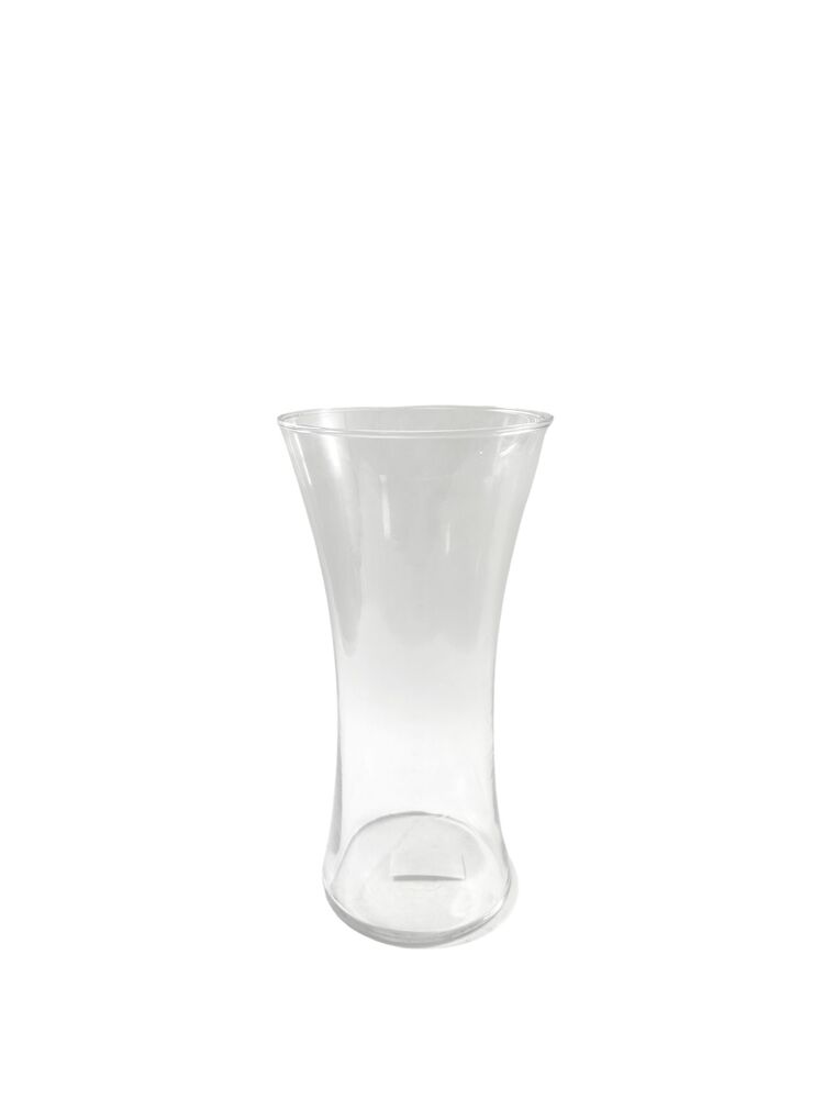 8 Inch Clear Hour Glass Vase 4W x 8H -- 48 Per Case