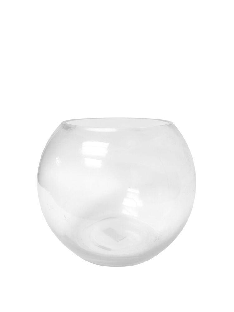 8 Inch Clear Fishbowl Glass Vase 9.5W x 8H -- 12 Per Case