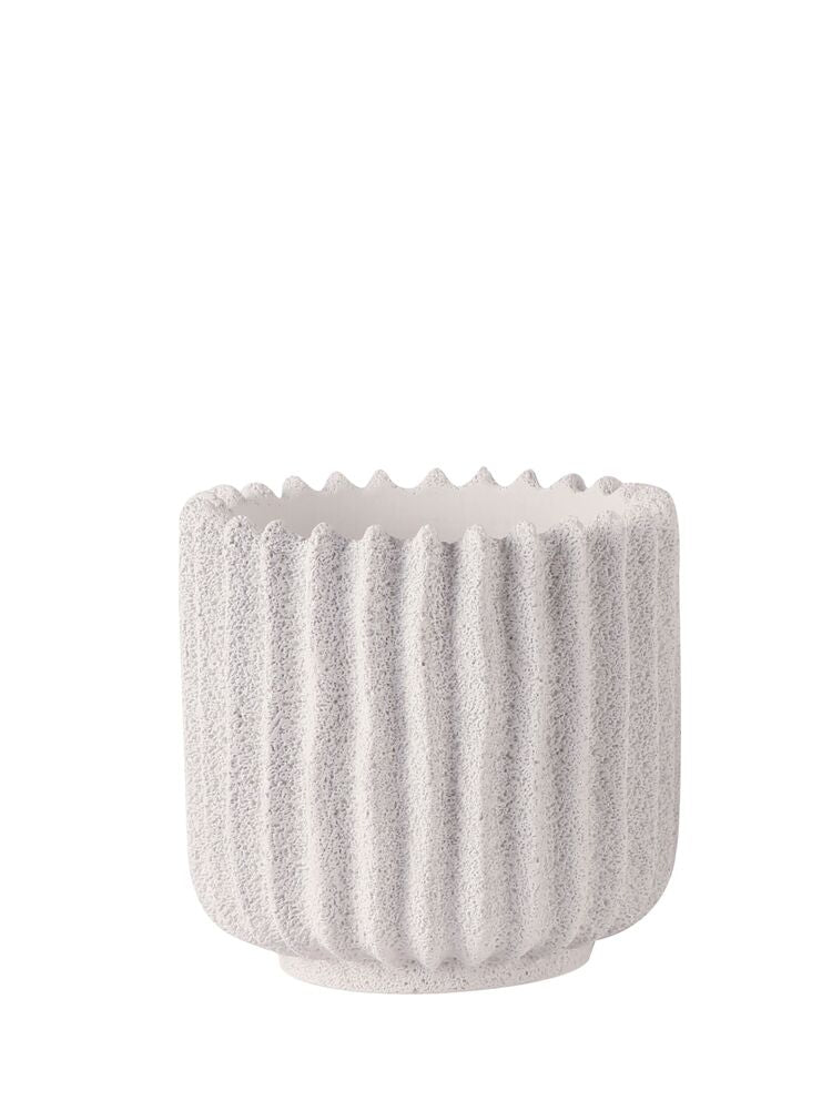 7 Inch White Cylinder Cement Pot 7â€W x 7â€H -- 4 Per Case