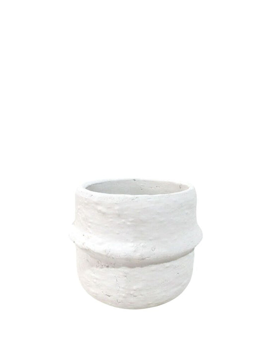 5.5 Inch White Cup Cement Pot 5.5â€W x 5.5â€H -- 9 Per Case