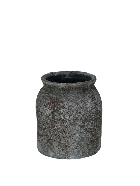 7.5 Inch Black Cylinder Ceramic Vase 5.5â€W x 7.5â€H -- 12 Per Case