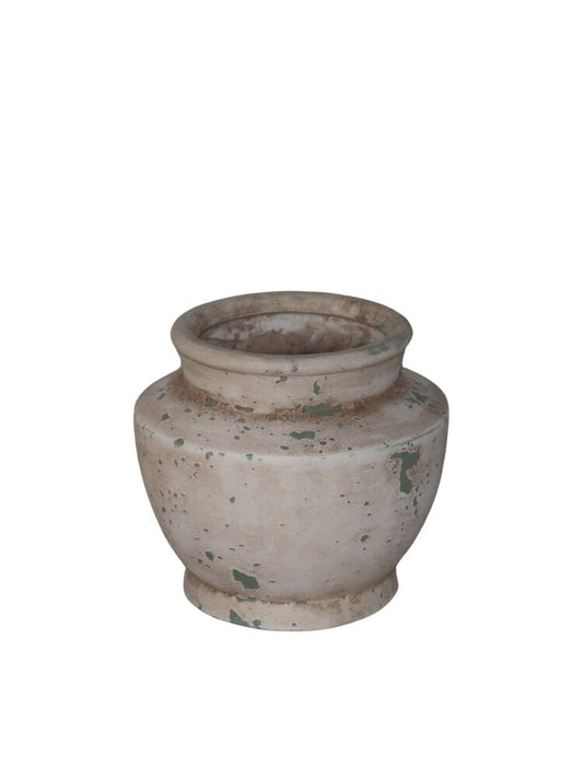 7.25 Inch White Belly Stoneware Vase 4.25â€W x 7.25â€H -- 12 Per Case
