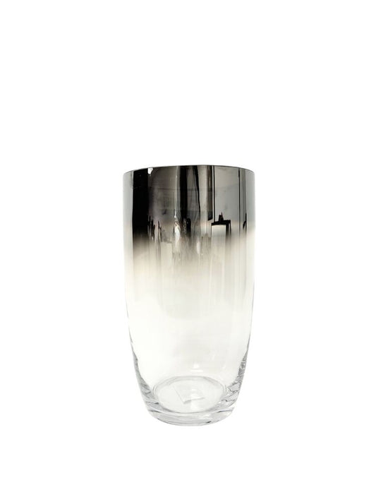 10 Inch Smoked Bullet Glass Vase 5.5D x 10H -- 8 Per Case