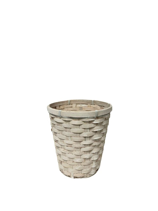 7 Inch White Bucket Basket w/ Plastic Liner 7W x 7H -- 160 Per Case