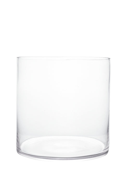 10 Inch Clear Cylinder Glass Vase 10W x 10H -- 2 Per Case