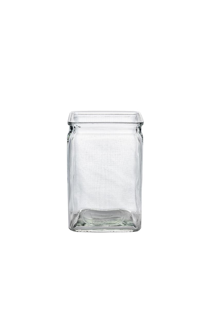 6 Inch Clear Rectangle Glass Vase 4L x 3W x 6H -- 12 Per Case