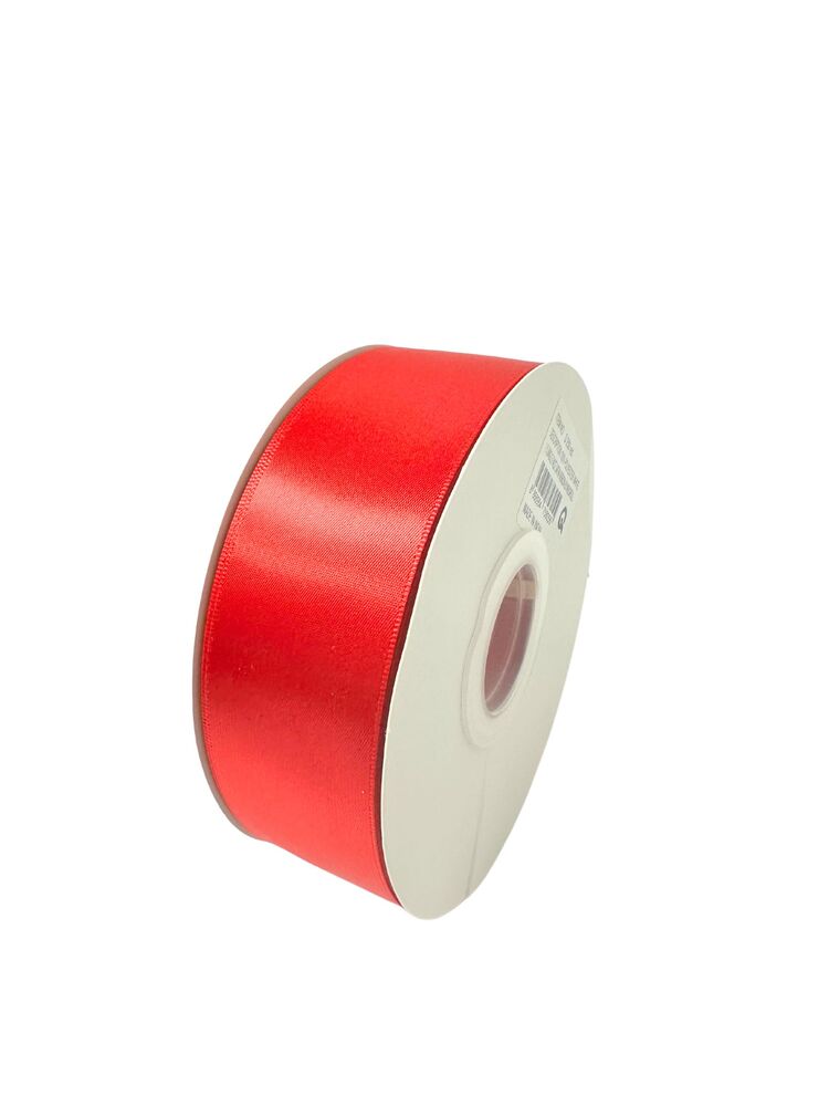 1.5 Inch Polyester Single Satin Ribbon (50 Yards) - Red -- 9 Per Case