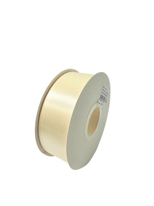 1.5 Inch Polyester Single Satin Ribbon (50 Yards) - Ivory -- 9 Per Case