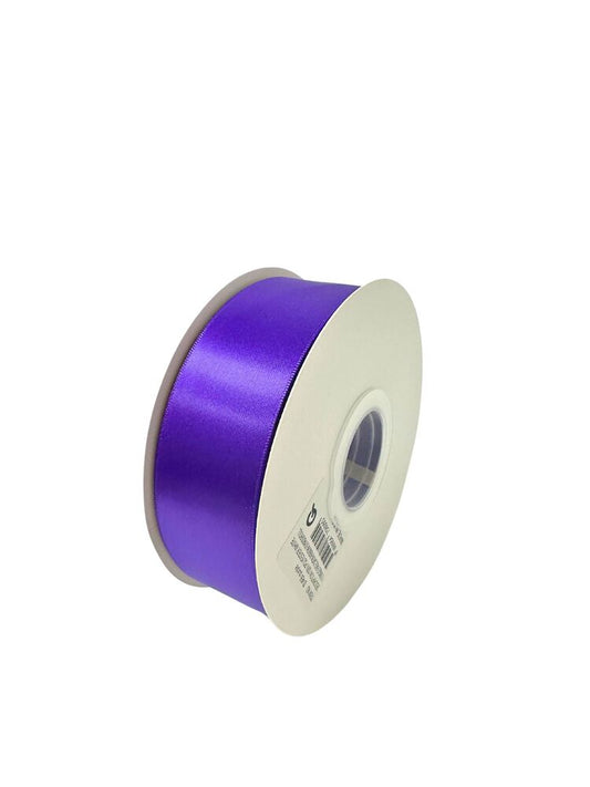 1.5 Inch Polyester Single Satin Ribbon (50 Yards) - Purple -- 9 Per Case