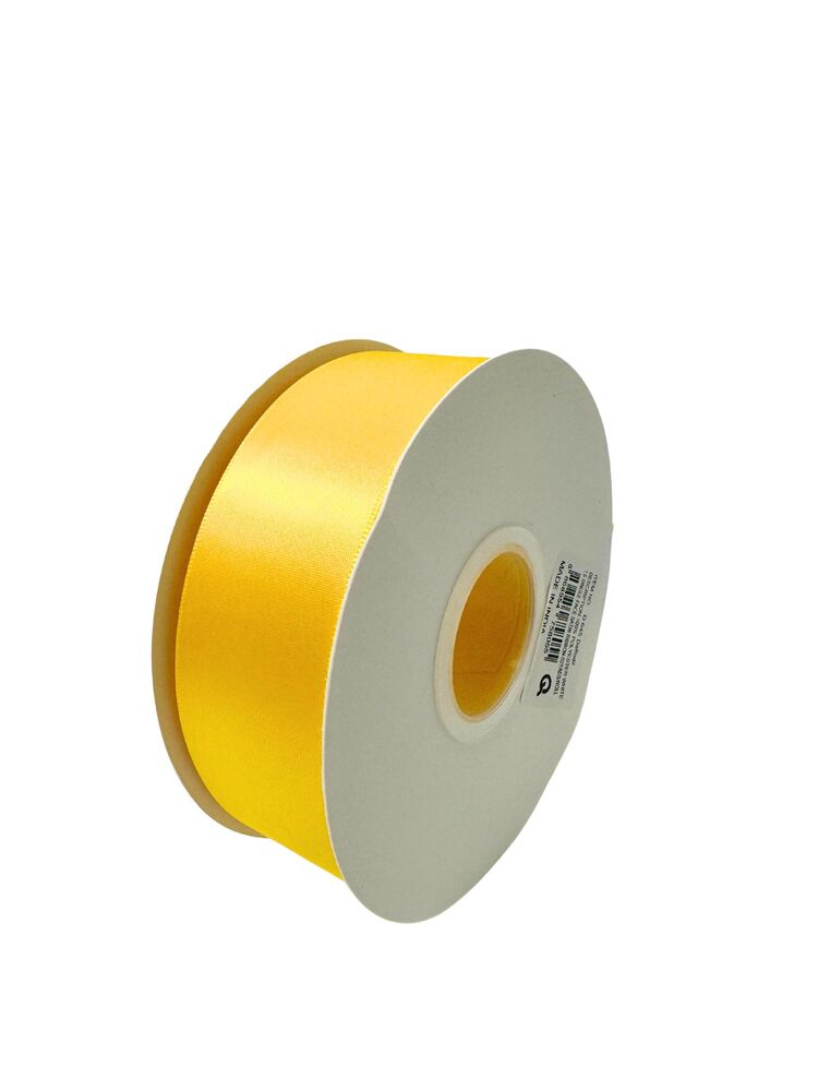 1.5 Inch Polyester Single Satin Ribbon (50 Yards) - Daffodil -- 9 Per Case