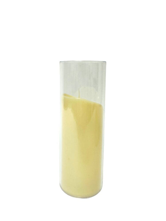 8 Inch Bevel Smooth Candle Light w/ Plastic Holder 2W x 8H -- 240 Per Case