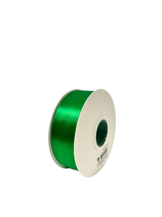 1.5 Inch Polyester Single Satin Ribbon (50 Yards) - Emerald -- 9 Per Case