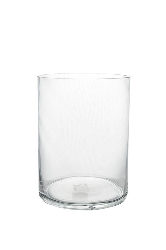 8 Inch Clear Cylinder Glass Vase 6W x 8H -- 6 Per Case