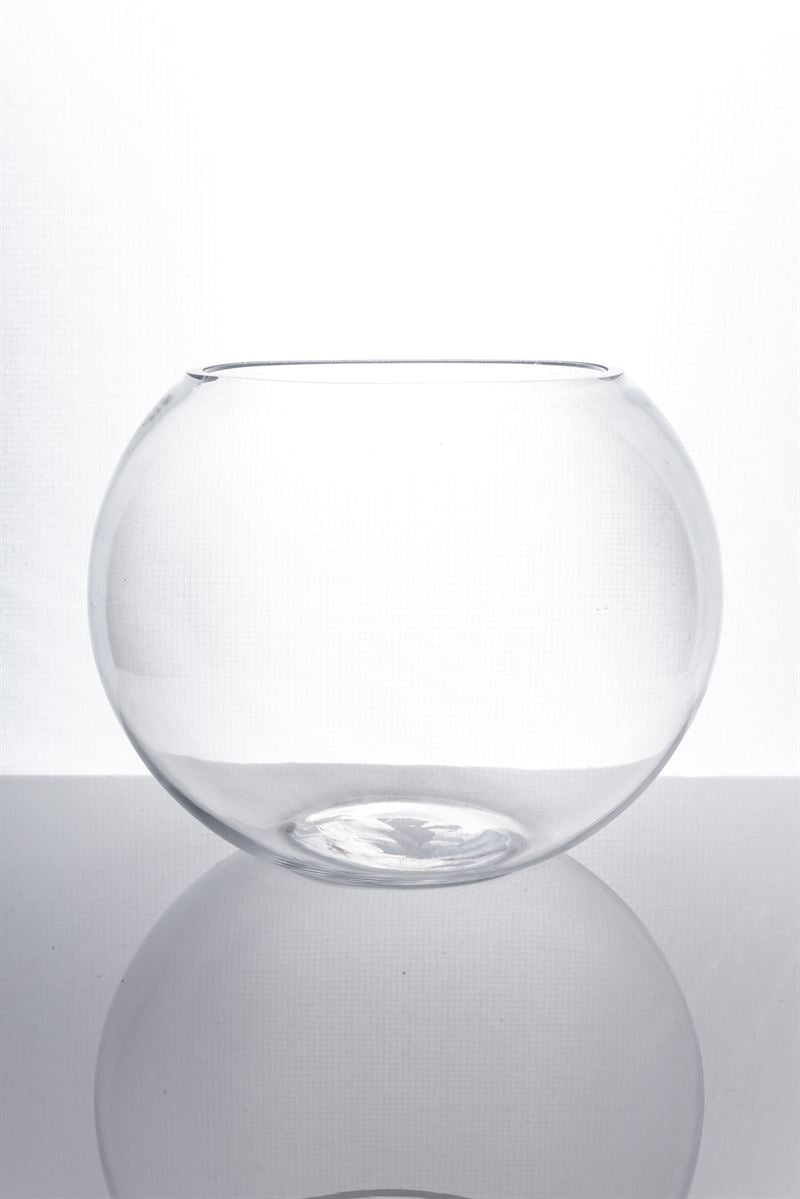 10 Inch Clear Fishbowl Glass Vase 6.5O x 10W x 8H -- 4 Per Case