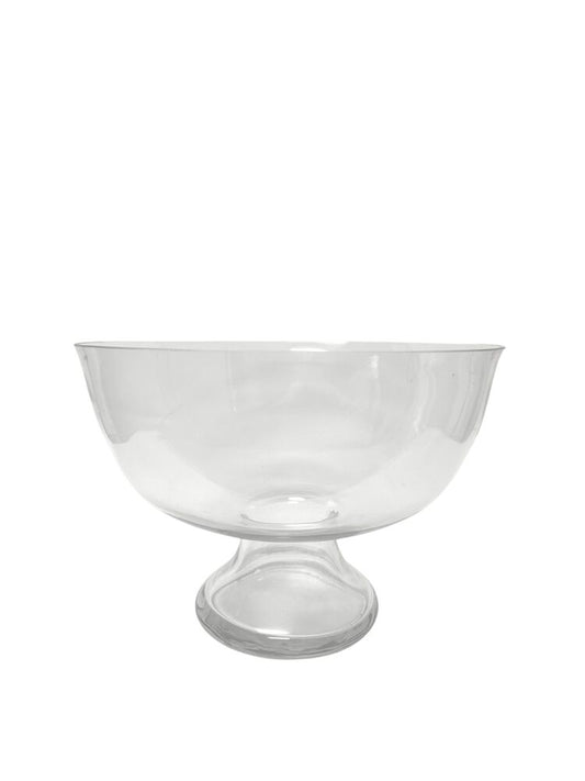 9.5 Inch Clear Bowl Pedestal Glass Vase 13.5W x 9.5H -- 2 Per Case